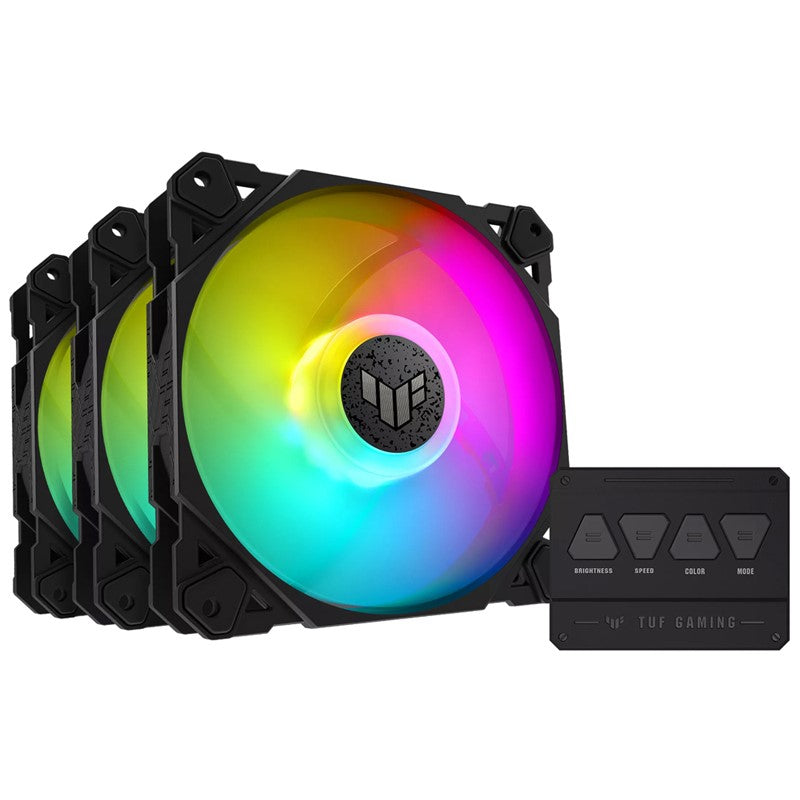 Asus TUF Gaming TF120 120mm ARGB Case Fan (Pack of 3) - Black Asus TUF Gaming TF120 120mm ARGB Case Fan (Pack of 3) - Black